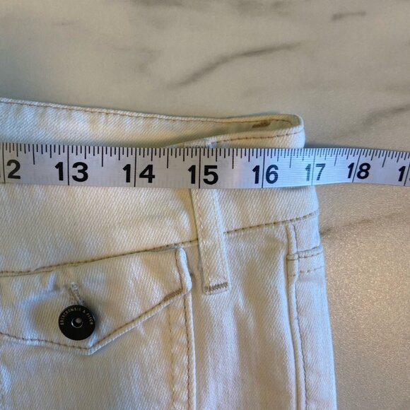 Abercrombie‎ Fitch Patch Pocket White Flare Jeans Women’s 8 Stretch Y2K Low Rise - Picture 11 of 13